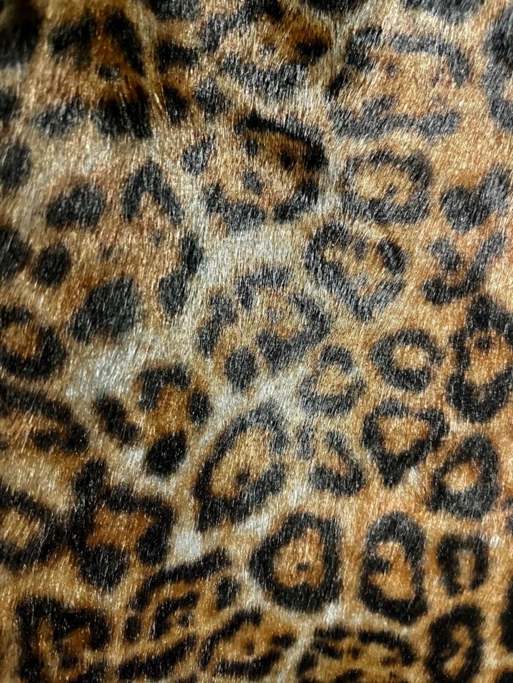 La Fiorentina Reversible Faux Fur Leopard & Black Leather Long Maxi Trench Coat - Picture 3 of 12